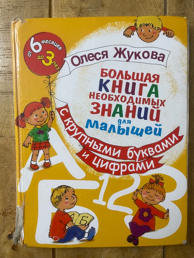 Большая книга необходимых знаний для малышей. С крупными буквами и цифрами